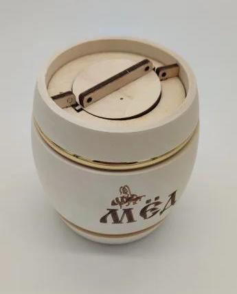 Фото Мёд диких медоносов Вятский 300гр Купеческий светлый бочонок