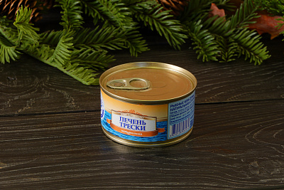 Превью Печень трески натуральная (металлическая банка 120 грамм)